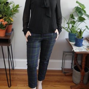 L.L. Bean Signature - Black watch plaid trousers